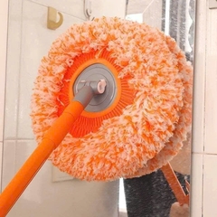 CHỔI QUÉT BỤI TRẦN NHÀ MÀU CAM, LOẠI DÀI 1m9 GẤP GỌN