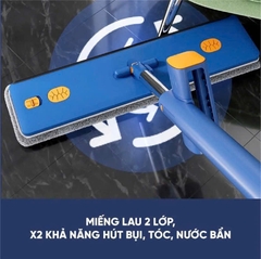 BỘ LAU NHÀ TỰ VẮT THÔNG MINH KÈM CHẬU GẤP GỌN