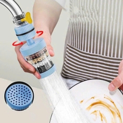 Đầu Vòi Lọc Nước Trực Tiếp 6 Lớp Carbon Xoay 360° MẪU MỚI