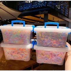 Sét 4000 Chun Tóc tặng Hộp Nhựa Đựng Nắp Đậy