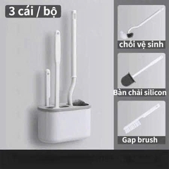 Bộ 3 Bàn Chải Vệ Sinh Toilet Dán Tường