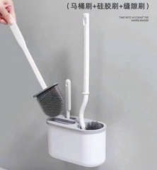 Bộ 3 Bàn Chải Vệ Sinh Toilet Dán Tường