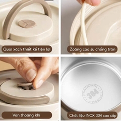 BỘ HỘP CƠM GIỮ NHIỆT LUCKY 3 TẦNG