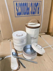 BỘ HỘP CƠM GIỮ NHIỆT LUCKY 3 TẦNG