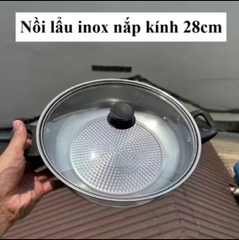 NỒI INOX 28CM NẮP KÍNH