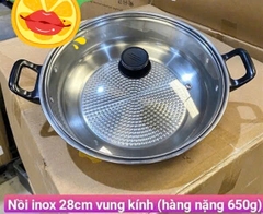 NỒI INOX 28CM NẮP KÍNH