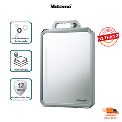 Thớt hai mặt kháng khuẩn inox 304 cao cấp, nhựa lúa mạch Mitomo MT-304PP