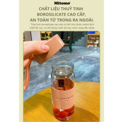 Bình thủy tinh cao cấp đựng nước detox, đựng nước trái cây HanKPARSON 500ml