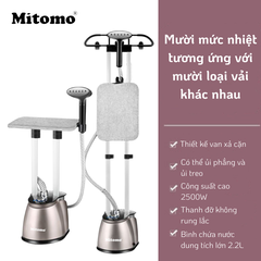Bàn là hơi nước đứng cao cấp Mitomo GC-899 Max Màu Bạc