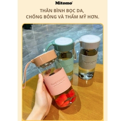 Bình thủy tinh cao cấp đựng nước detox, đựng nước trái cây HanKPARSON 500ml