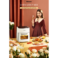 Nồi chiên không dầu điện tử Mitomo MTD-AF15, dung tích 15L Màu Trắng