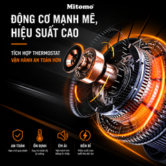 MÁY ÉP HOA QUẢ MITOMO KJ-3090, Công suất 700W ép nhanh, Lưỡi dao inox sắc bén, 2 chế độ ép linh hoạt
