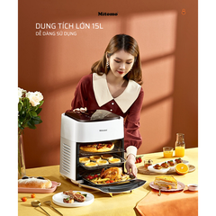 Nồi chiên không dầu điện tử Mitomo MTD-AF15, dung tích 15L Màu Trắng