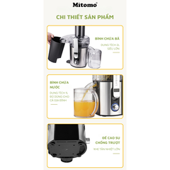 Máy Ép Trái Cây Nhanh Công Suất Cao Mitomo KJ-3057