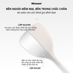 Bộ muỗng nấu ăn Silicone chịu nhiệt cao cấp Mitomo GB4806.9-2016