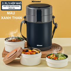 Hộp cơm giữ nhiệt Mitomo LCH-7086 Màu Xanh