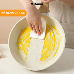 Bộ nồi chảo vân đá 4 món chống dính cao cấp Mitomo Granite