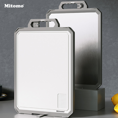 Thớt hai mặt kháng khuẩn inox 304 cao cấp, nhựa lúa mạch Mitomo MT-304PP