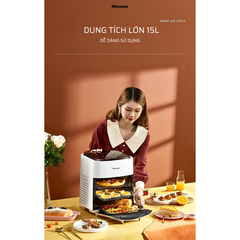 Nồi chiên không dầu điện tử Mitomo MTD-AF15, dung tích 15L Màu Trắng