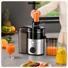 MÁY ÉP HOA QUẢ MITOMO KJ-3090, Công suất 700W ép nhanh, Lưỡi dao inox sắc bén, 2 chế độ ép linh hoạt