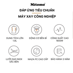 Máy xay sinh tố chuyên dụng Mitomo KD-1800