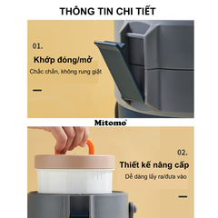 Hộp cơm giữ nhiệt Mitomo LCH-7086 Màu Đen