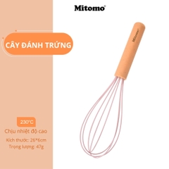 Bộ Dụng Cụ Nấu Ăn Silicone Cán Gỗ Tự Nhiên 12 Món Mitomo - An Toàn, Chịu Nhiệt Cao