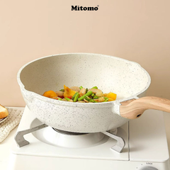 Bộ nồi chảo vân đá 4 món chống dính cao cấp Mitomo Granite