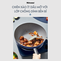 Bộ nồi chảo chống dính vân đá cao cấp Mitomo Cooker King phong cách Hàn Quốc