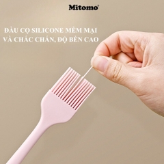 Bộ Dụng Cụ Nấu Ăn Silicone Cán Gỗ Tự Nhiên 12 Món Mitomo - An Toàn, Chịu Nhiệt Cao