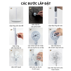 Quạt đứng Mitomo FCE-60HE cao cấp không ồn