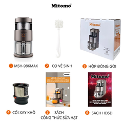 Máy làm sữa hạt tự động cao cấp Mitomo MSH-986MAX