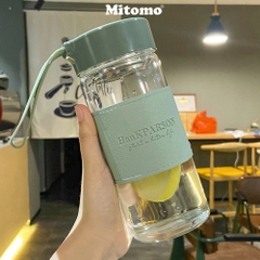 Bình thủy tinh cao cấp đựng nước detox, đựng nước trái cây HanKPARSON 500ml