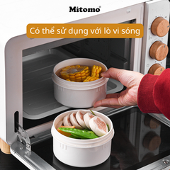 Hộp cơm văn phòng giữ nhiệt 4 ngăn Mitomo LCH-7086 Màu Đen