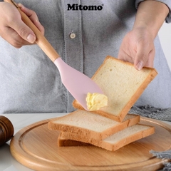 Bộ Dụng Cụ Nấu Ăn Silicone Cán Gỗ Tự Nhiên 12 Món Mitomo - An Toàn, Chịu Nhiệt Cao