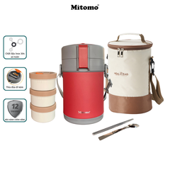 Hộp cơm giữ nhiệt Mitomo LCH-7086 Màu Xanh