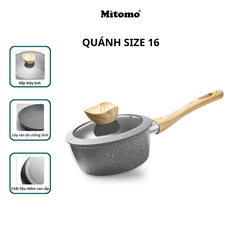 Bộ nồi chảo chống dính vân đá 6 món cao cấp Mitomo Queen Time