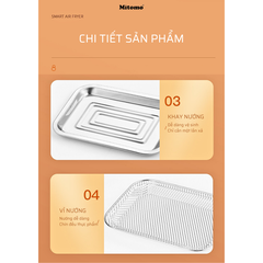 Nồi chiên không dầu điện tử Mitomo MTD-AF15, dung tích 15L Màu Trắng
