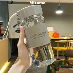 Bình thủy tinh cao cấp đựng nước detox, đựng nước trái cây HanKPARSON 500ml