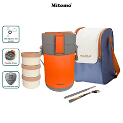 Hộp cơm giữ nhiệt Mitomo LCH-7086 Màu Xanh