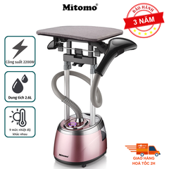 Bàn ủi hơi nước đứng Mitomo GC-559 Màu Hồng Nhạt