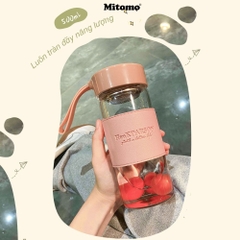 Bình thủy tinh cao cấp đựng nước detox, đựng nước trái cây HanKPARSON 500ml
