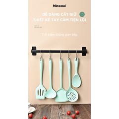 Bộ dụng cụ nấu ăn 7 món bằng silicone chịu nhiệt cao Mitomo