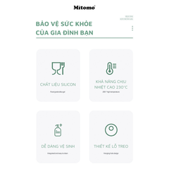 Bộ dụng cụ nấu ăn 7 món bằng silicone chịu nhiệt cao Mitomo