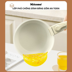 Bộ nồi chảo đá gốm chống dính cán rời 3 món Mitomo