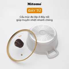 Bộ nồi đá gốm cao cấp Mitomo DSP CA018-S01-Beige