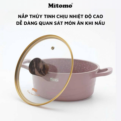 Bộ nồi đá gốm cao cấp Mitomo DSP CA018-S01-Pink