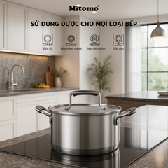 Bộ nồi chảo inox cao cấp Mitomo DSP CS002U-S02U