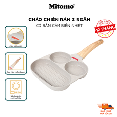 Chảo 3 ngăn chống dính Mitomo - Hàng cao cấp