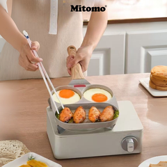 Chảo 3 ngăn chống dính Mitomo - Hàng cao cấp